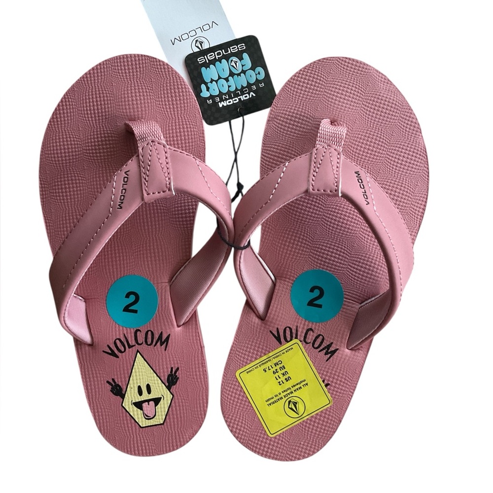 Volcom Girl's Vicky Sandal - Desert Pink, US 12, cm 17.5
